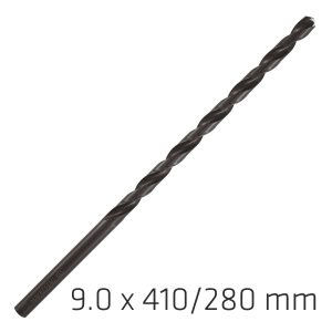 HSS DRILL BIT 9MM 410X280MM EXTRA LONG