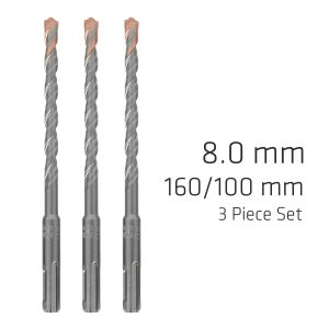 SDS PLUS F4 BIT 8MM X 160 X 100 X 3 PCS DRILL HAMMER